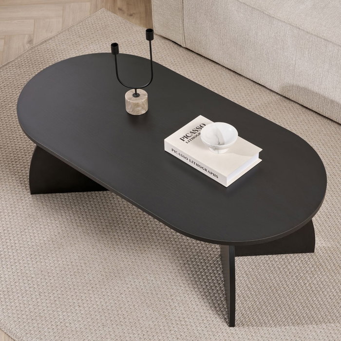 Nordure Melina Mesa de Café Negro Madera